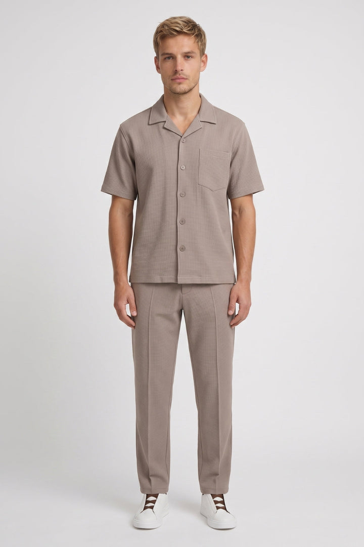 Summer Set Men - Cuban Collar Shirt and Trousers | Smart Casual