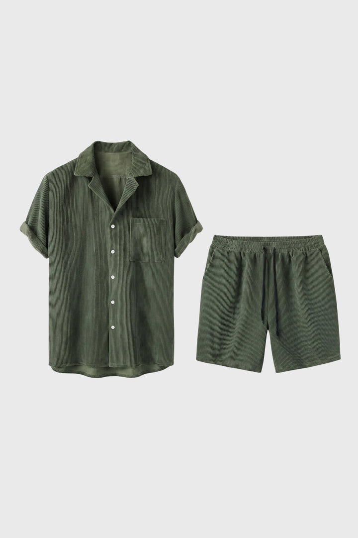 Summer Set Men - Short Sleeve Shirt and Shorts | Casual Holiday