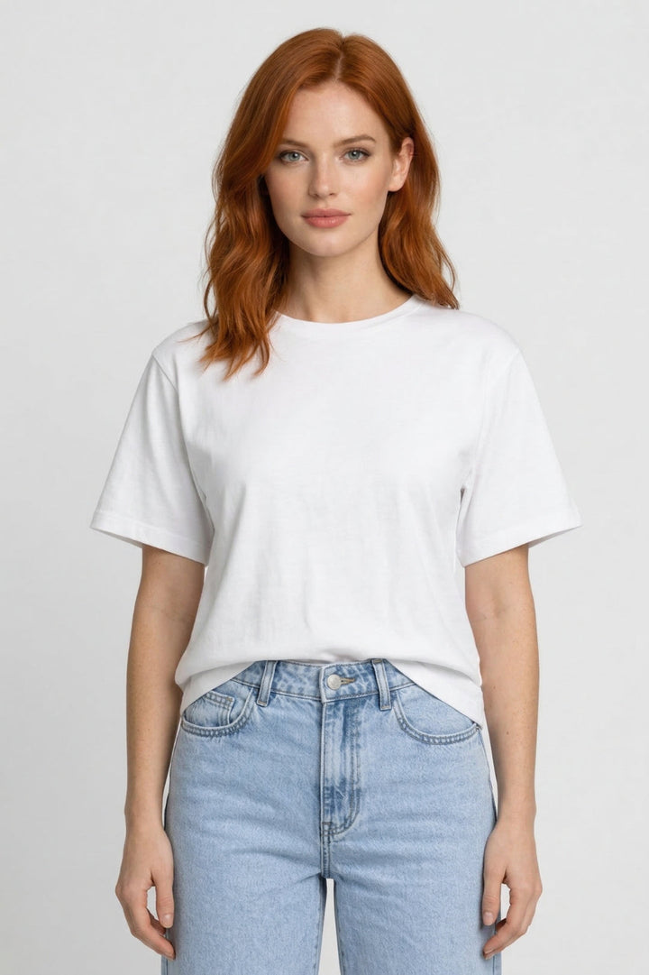 T Shirt Women - Relaxed Fit Round Neck Essential | Casual