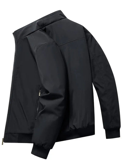 Theo - Men's waterproof bomber jacket with quilted lining and zip front