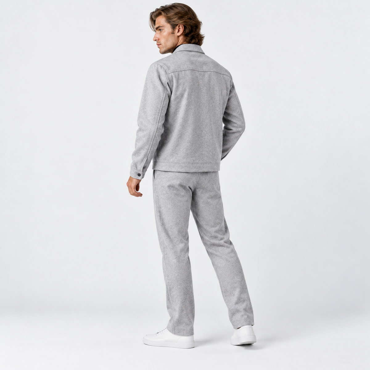 Theo - Men’s casual matching co ord set with button front and straight leg