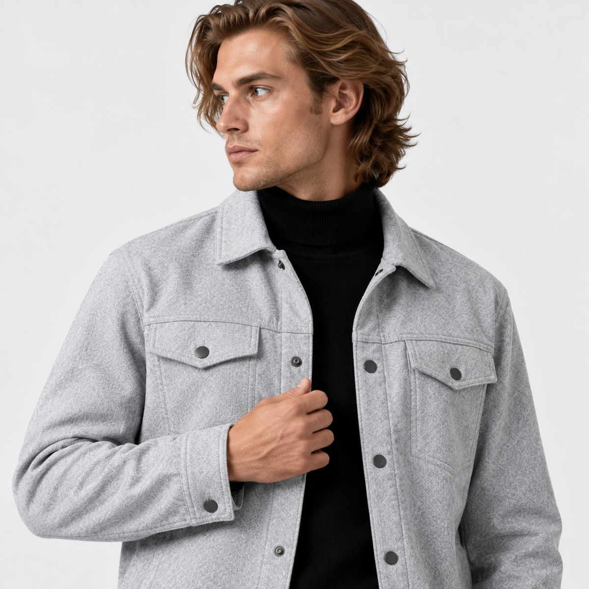 Theo - Men’s casual matching co ord set with button front and straight leg