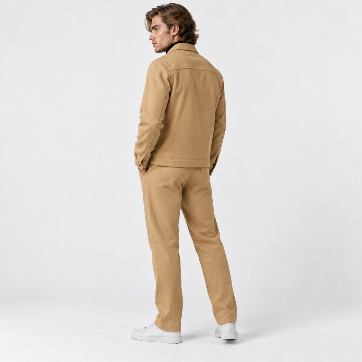 Theo - Men’s casual matching co ord set with button front and straight leg