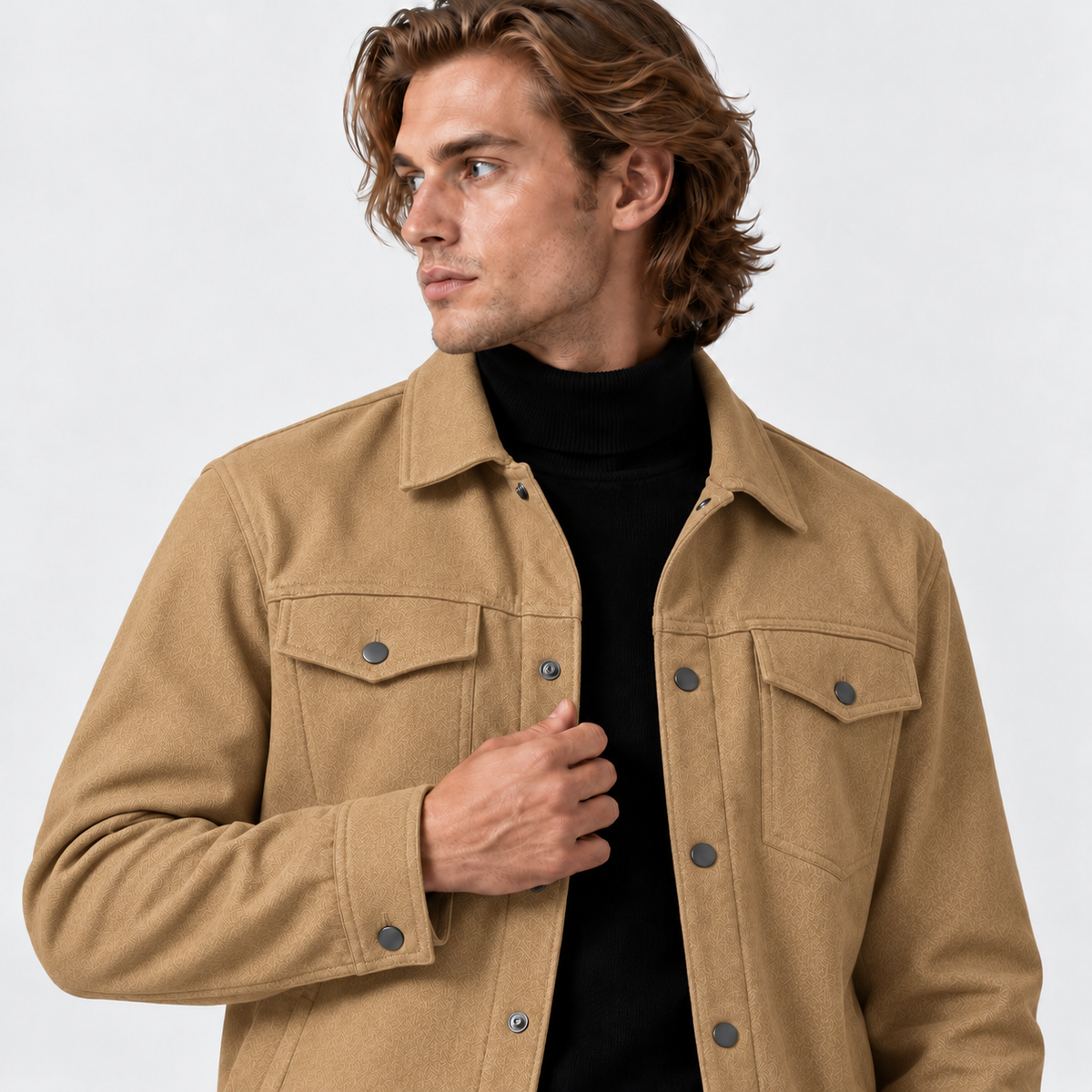 Theo - Men’s casual matching co ord set with button front and straight leg