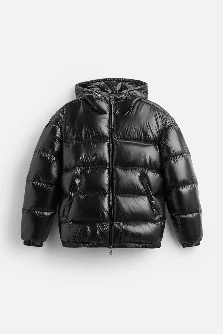 Theo - Men’s oversized waterproof puffer jacket with hood and warm lining