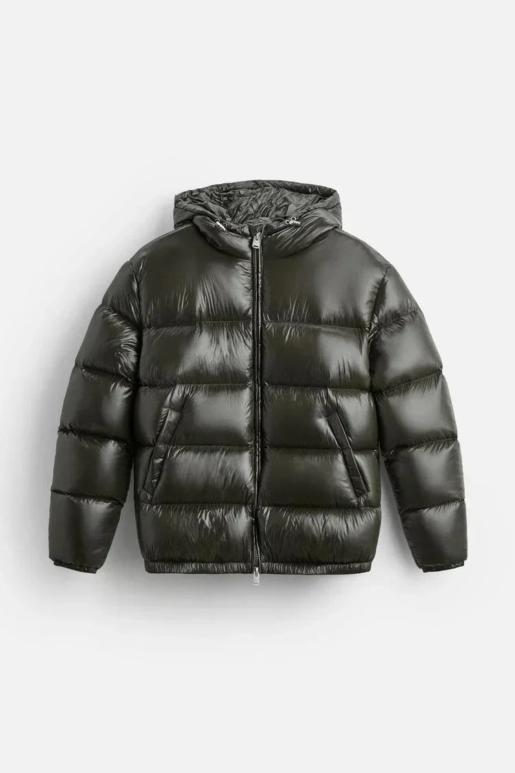 Theo - Men’s oversized waterproof puffer jacket with hood and warm lining