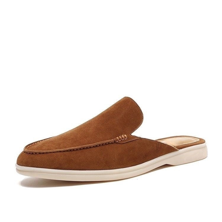 Theo - Relaxed Men's Comfort Loafers with Backless Design and Almond Toe