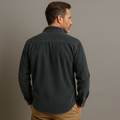 Thomas - Men’s casual button up shirt with long sleeve and chest pocket