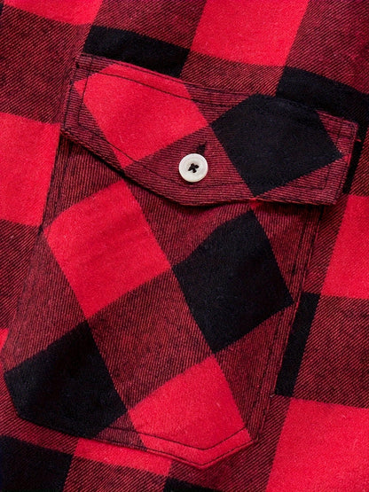 Thomas - Men’s comfortable brushed checked shirt with long sleeve