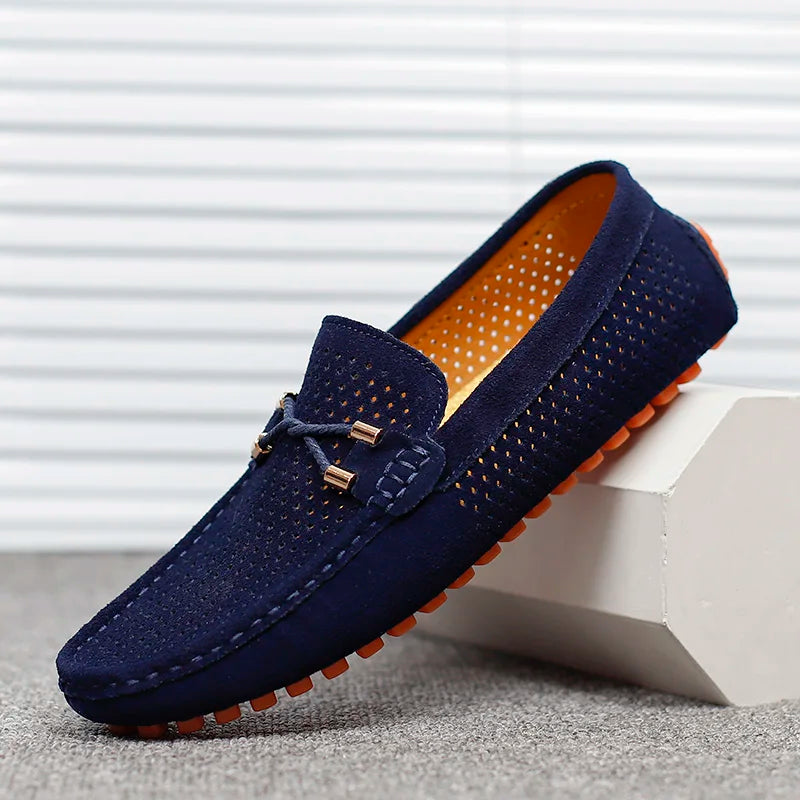 Thomas - Smart Men's Comfort Loafers with Breathable Perforated Suede