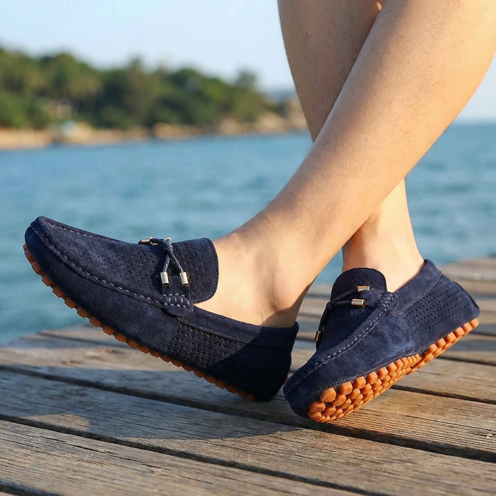 Thomas - Smart Men's Comfort Loafers with Breathable Perforated Suede