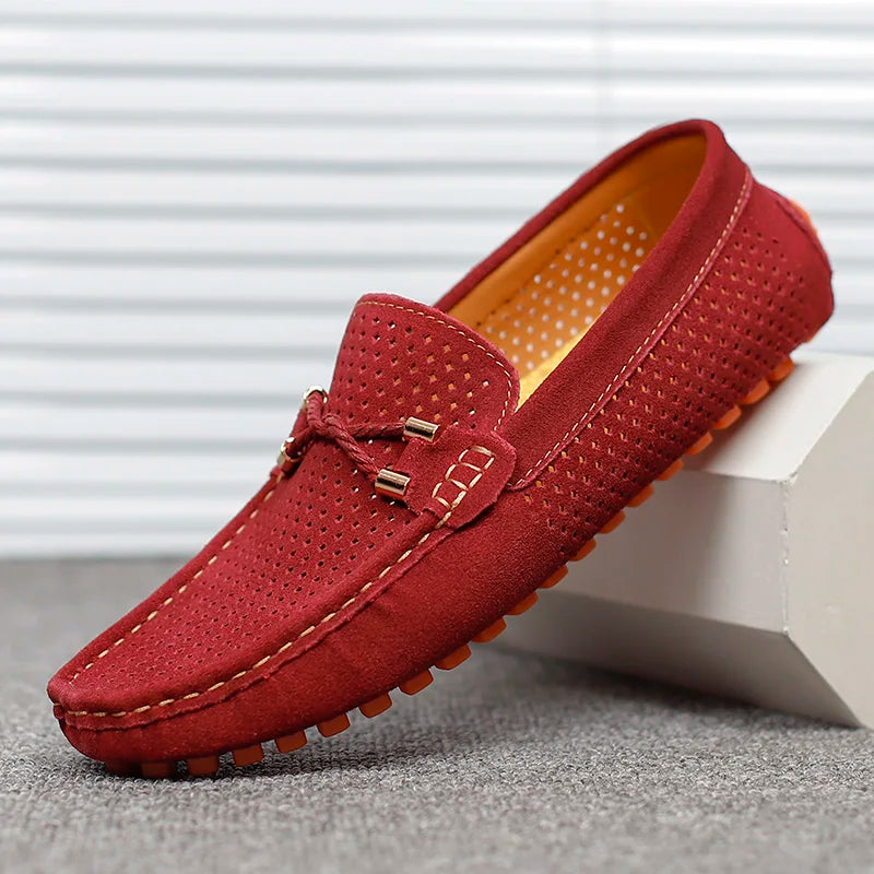 Thomas - Smart Men's Comfort Loafers with Breathable Perforated Suede