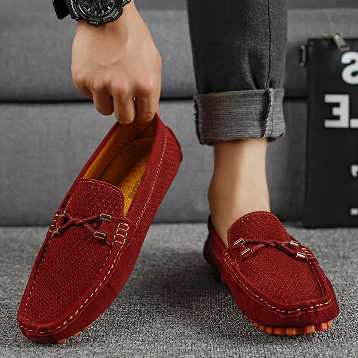 Thomas - Smart Men's Comfort Loafers with Breathable Perforated Suede