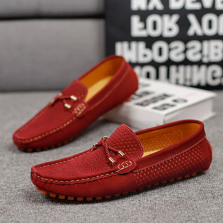 Thomas - Smart Men's Comfort Loafers with Breathable Perforated Suede
