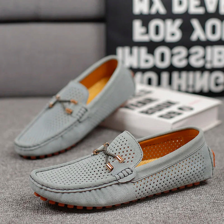 Thomas - Smart Men's Comfort Loafers with Breathable Perforated Suede