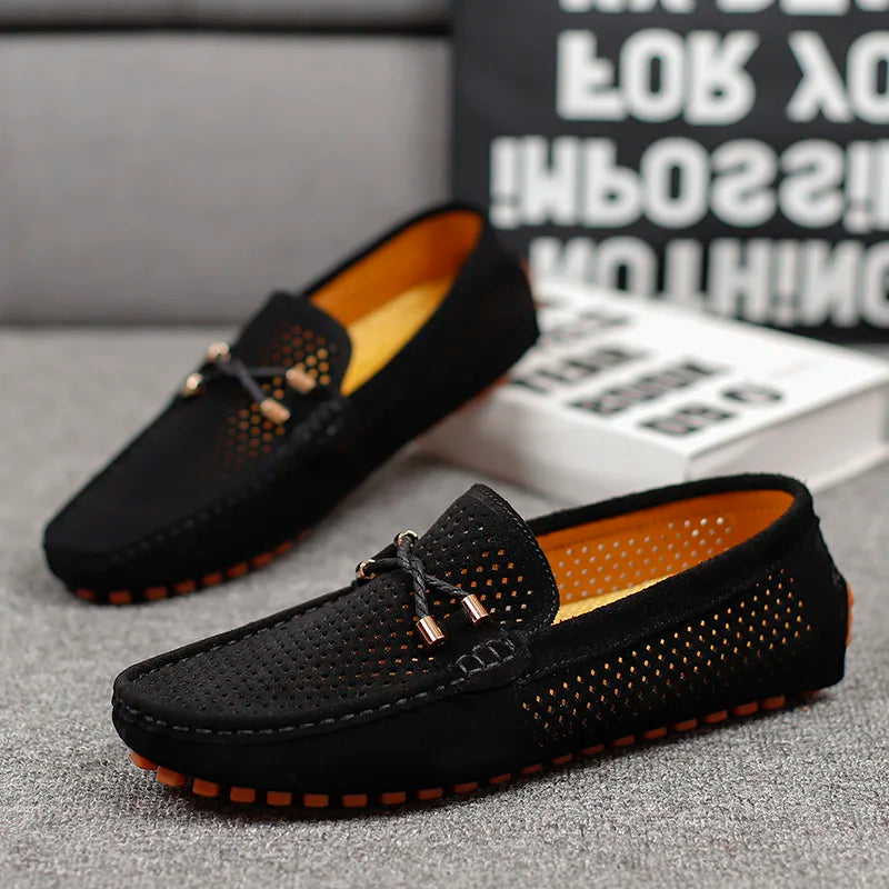 Thomas - Smart Men's Comfort Loafers with Breathable Perforated Suede