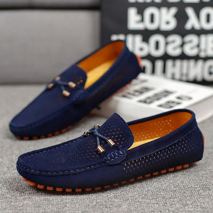 Thomas - Smart Men's Comfort Loafers with Breathable Perforated Suede