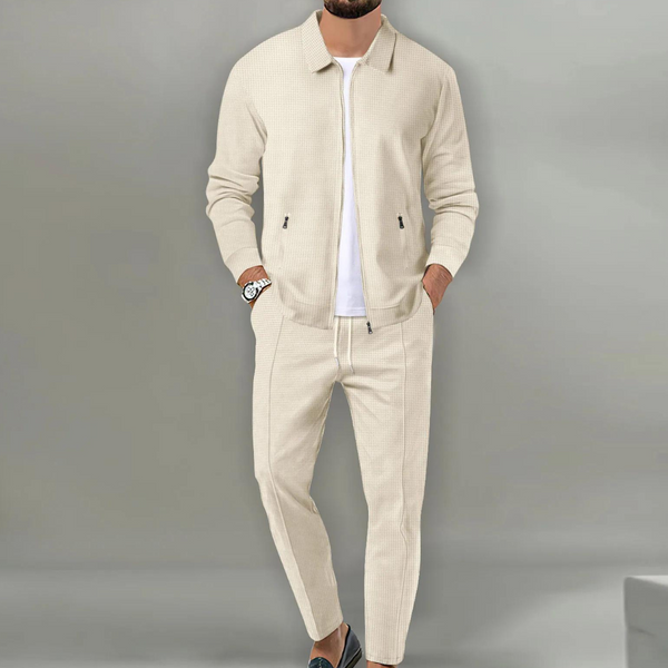 William - Men's Casual Smart Loungewear Set Zip Jacket with Trousers
