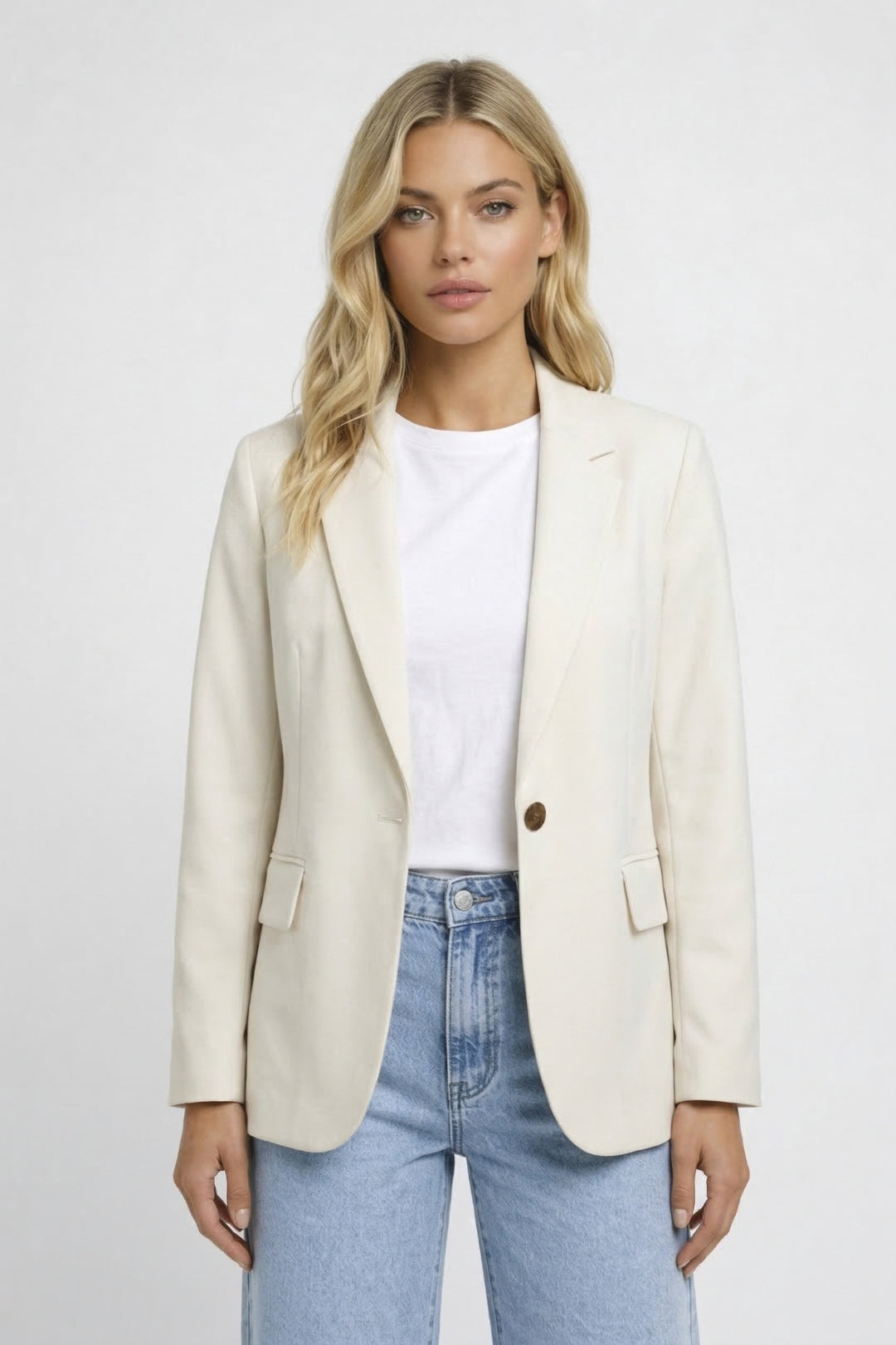 Women's Blazer - Tailored Single Button with Classic Lapels | Chic