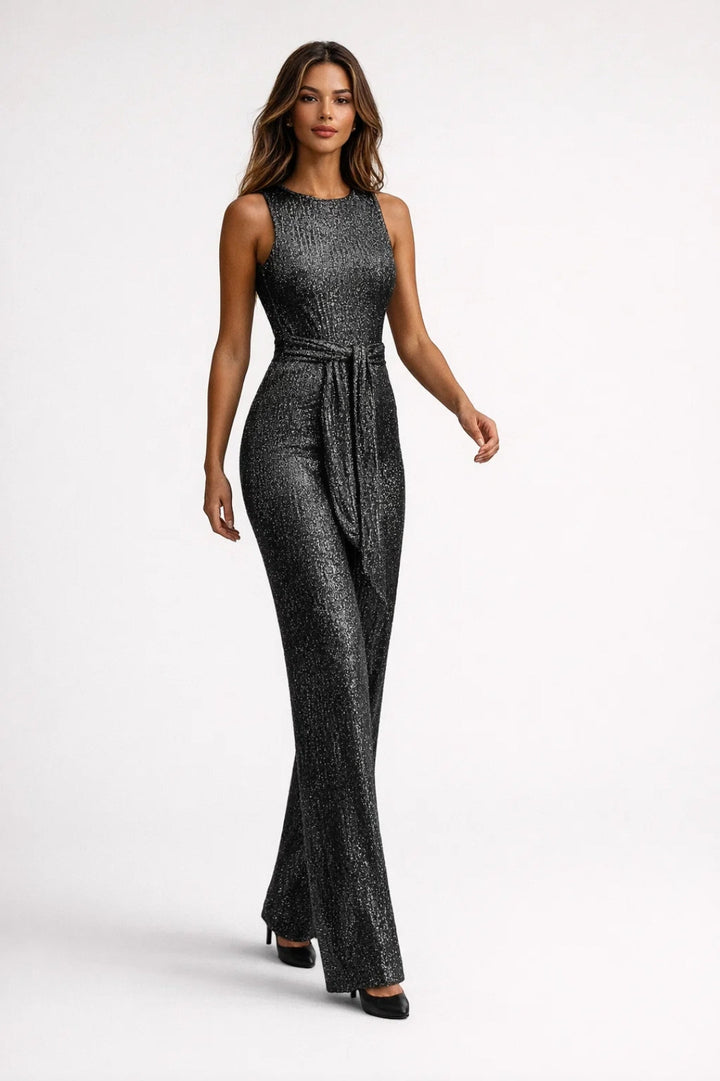 Jumpsuit Women - Sleeveless Wide Leg Belted | Evening