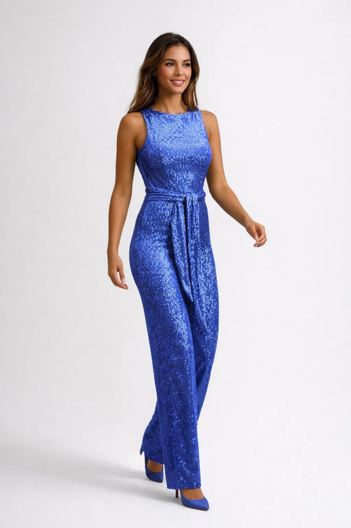 Jumpsuit Women - Sleeveless Wide Leg Belted | Evening