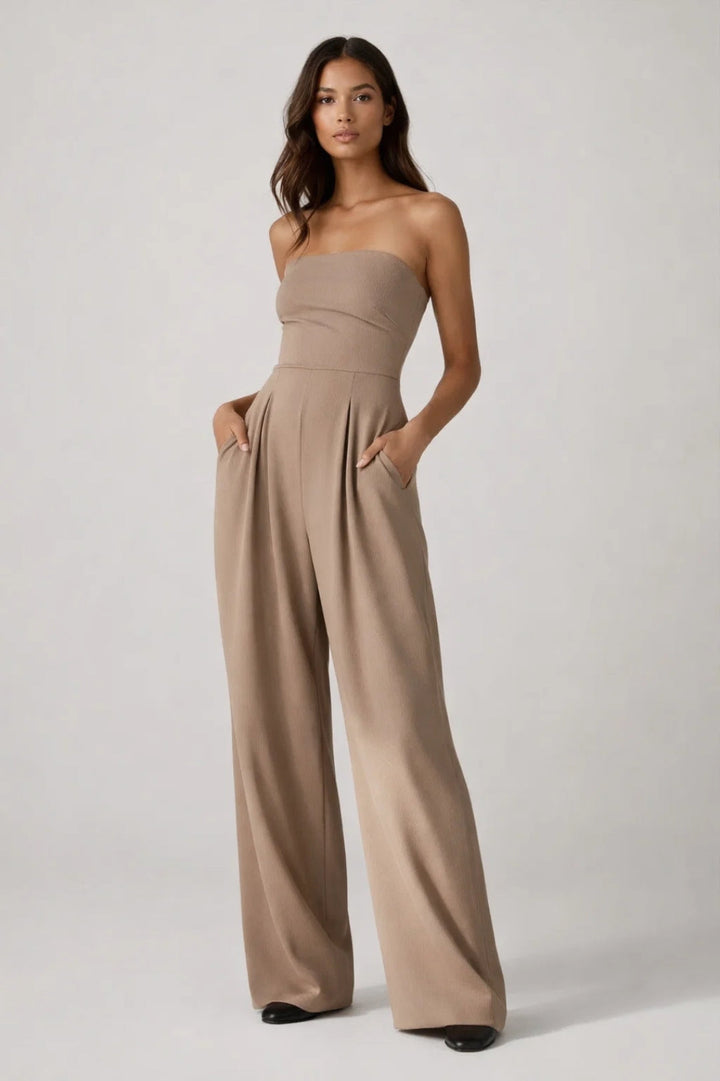 Jumpsuit Women - Strapless Wide Leg Tailored | Elegant