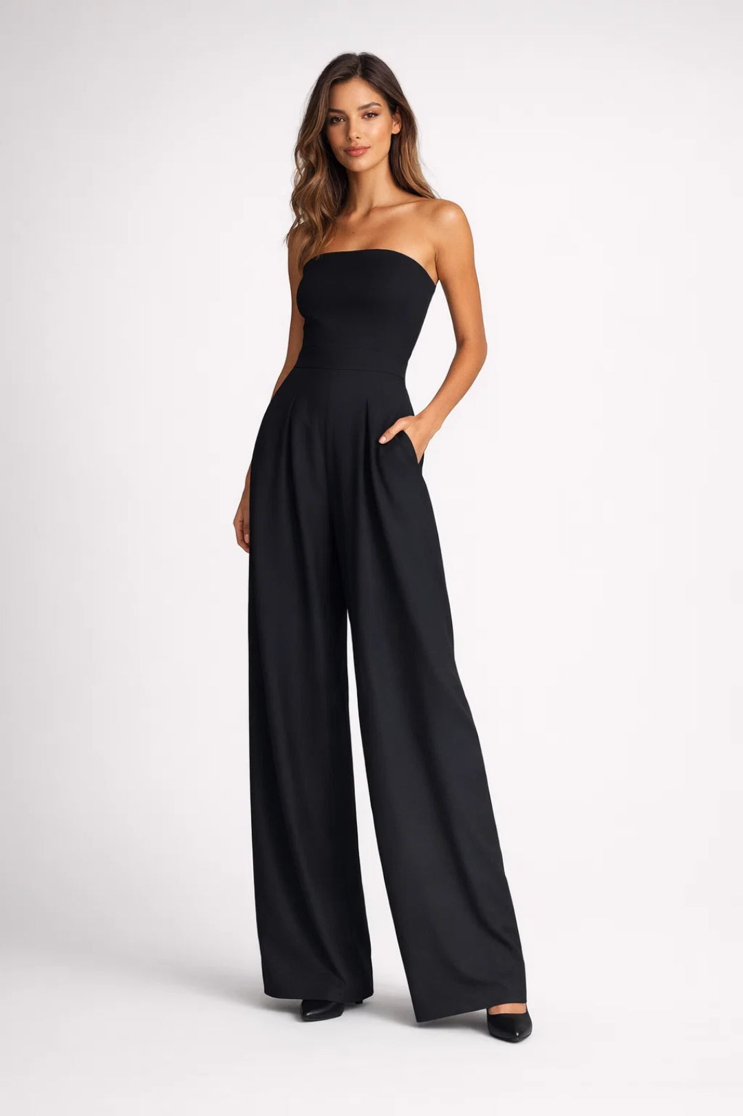 Jumpsuit Women - Strapless Wide Leg Tailored | Elegant