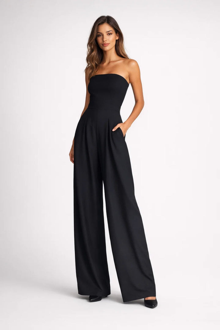 Jumpsuit Women - Strapless Wide Leg Tailored | Elegant