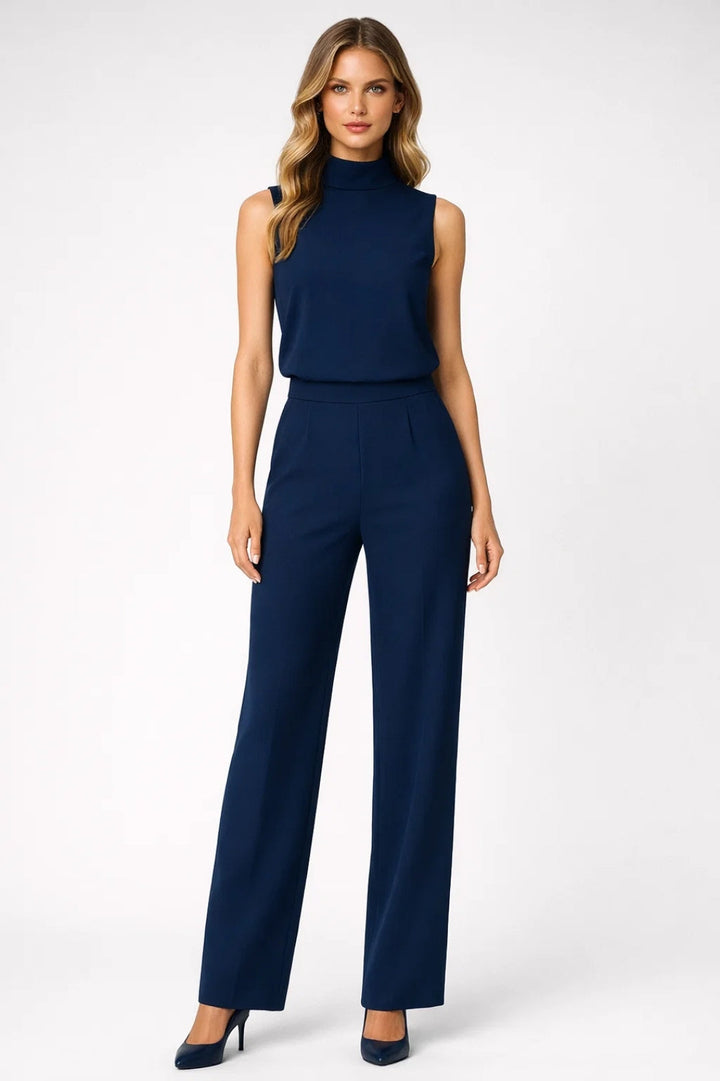 Jumpsuit Women - Sleeveless Wide Leg High Neck | Elegant