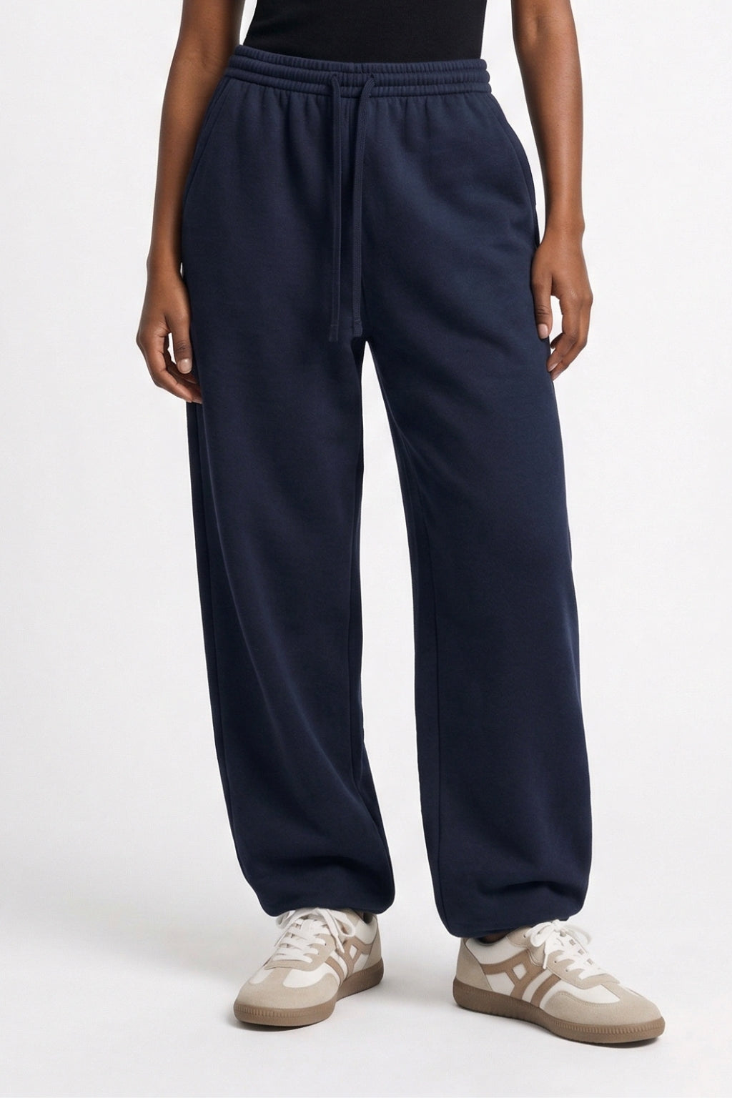 Women's Trousers - Wide Leg Jogger with Elasticated Waist | Casual