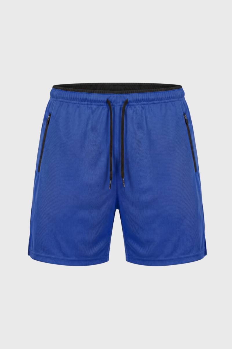 Athletic Shorts Men - Drawstring Zip Pockets | Casual Sport — Blue