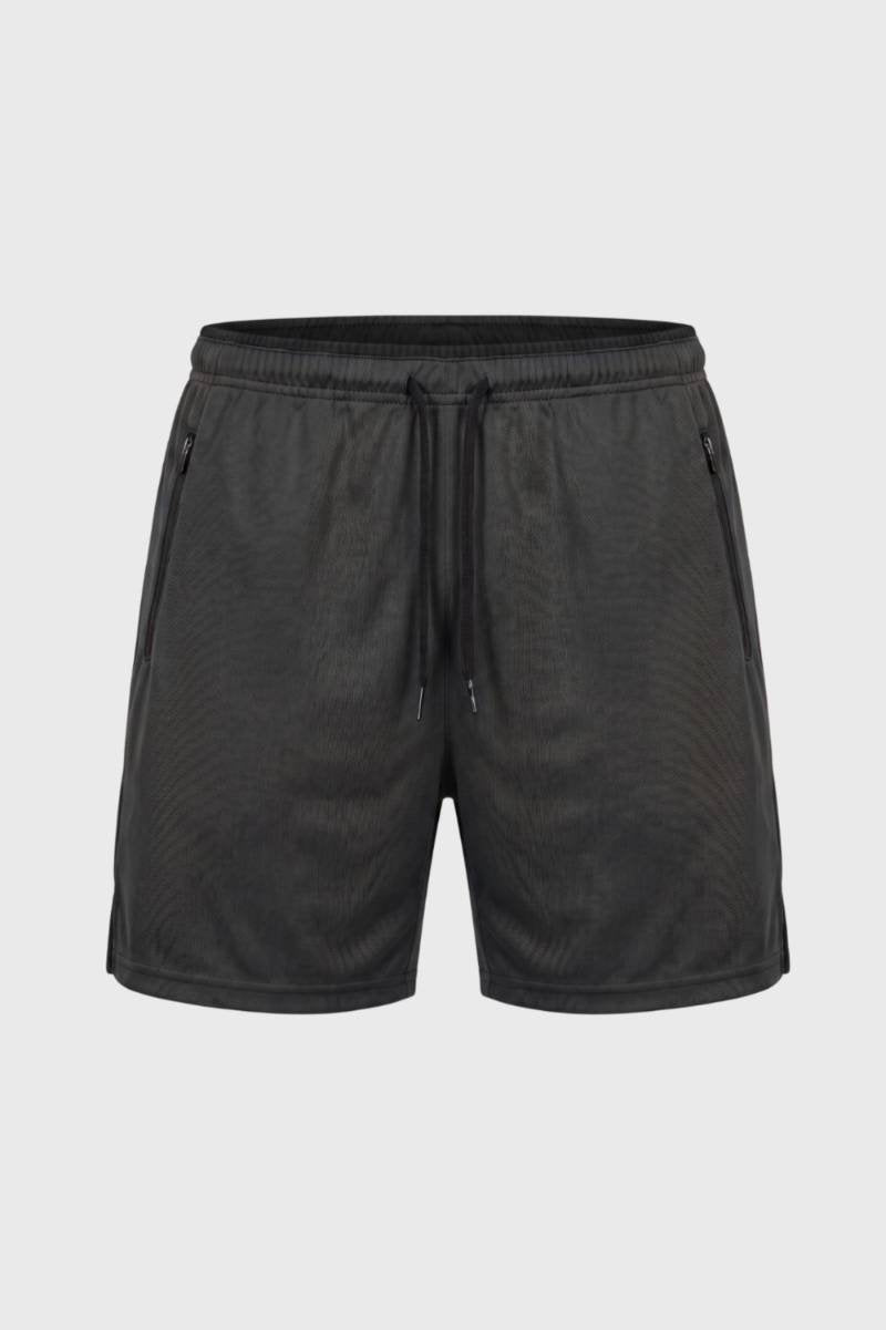 Athletic Shorts Men - Drawstring Zip Pockets | Casual Sport — Charcoal