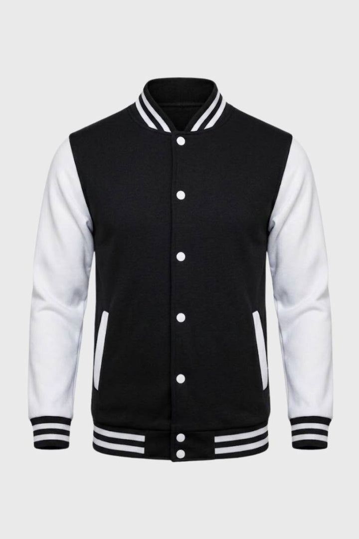 Baseball Jacket Men - Classic Varsity Style with Press Studs | Retro ...