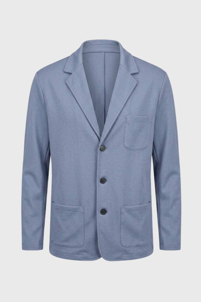 Blazer Men - Relaxed Fit Three Button with Patch Pockets | Smart — Light Blue
