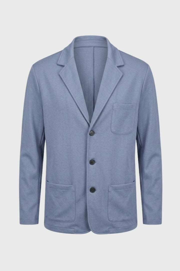 Blazer Men - Relaxed Fit Three Button with Patch Pockets | Smart — Light Blue