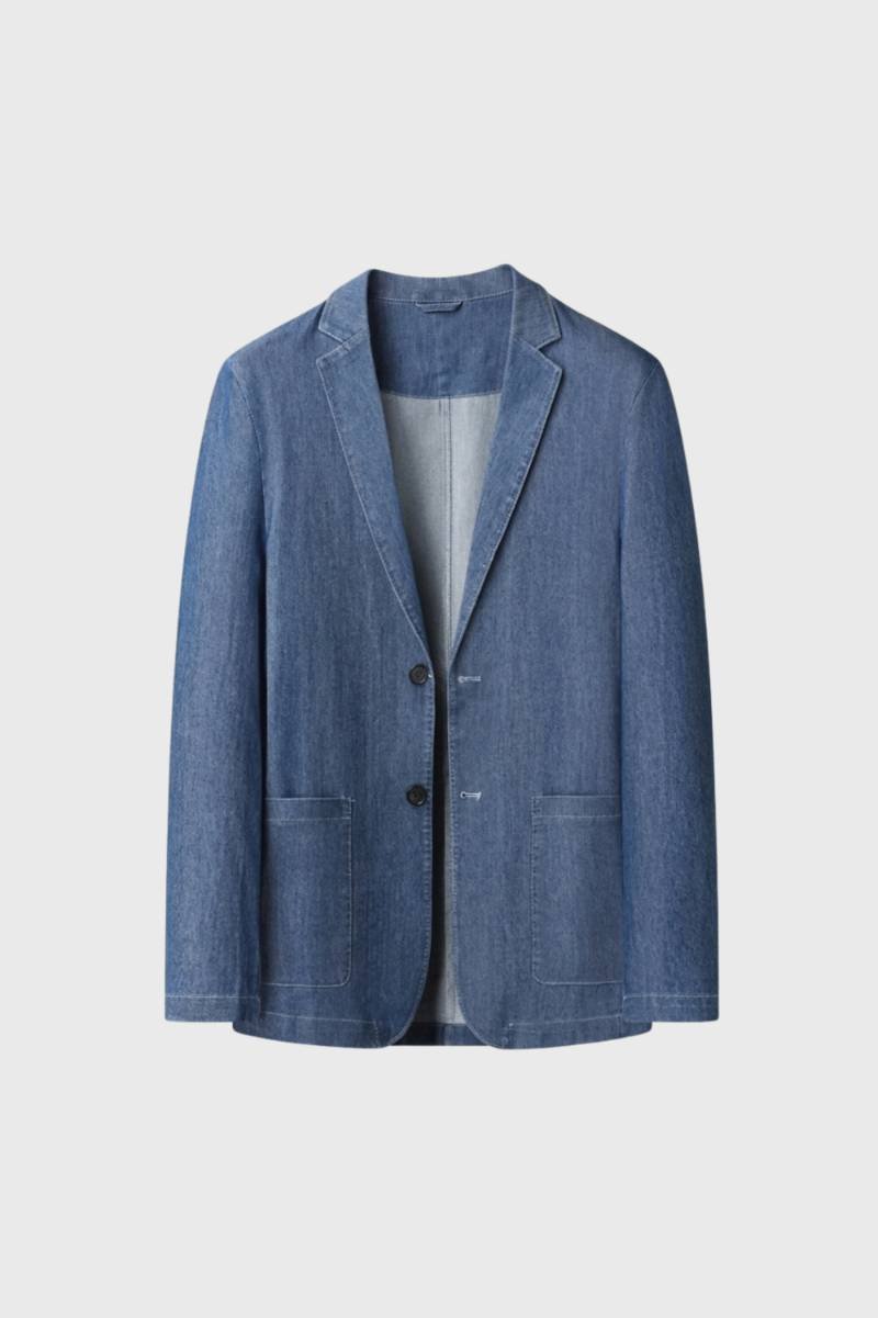 Blazer Men - Relaxed Fit Two Button | Smart Casual — Denim Blue