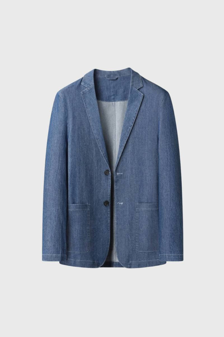 Blazer Men - Relaxed Fit Two Button | Smart Casual — Denim Blue
