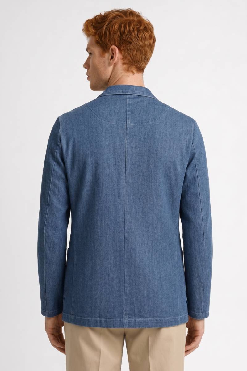 Blazer Men - Relaxed Fit Two Button | Smart Casual — Denim Blue
