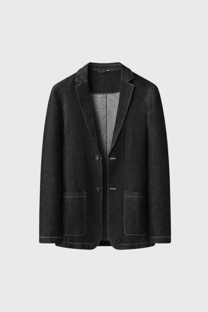 Blazer Men - Relaxed Fit Two Button | Smart Casual — Black