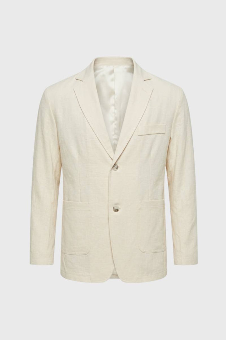 Blazer Men - Two Button Notched Lapel Light Weight | Classic — Beige