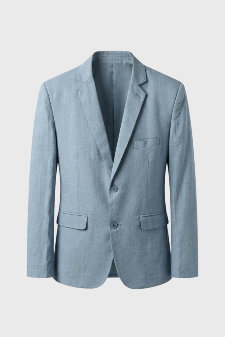 Blazer Men - Two Button Notched Lapel Structured | Tailored — Light Blue