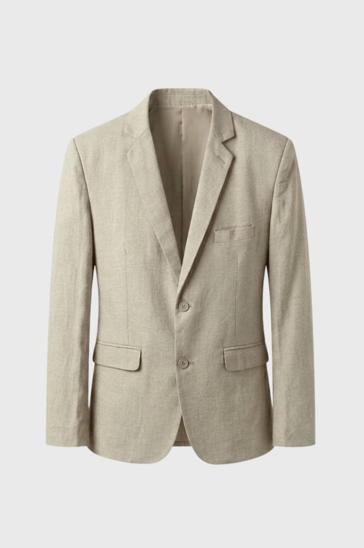Blazer Men - Two Button Notched Lapel Structured | Tailored — Beige