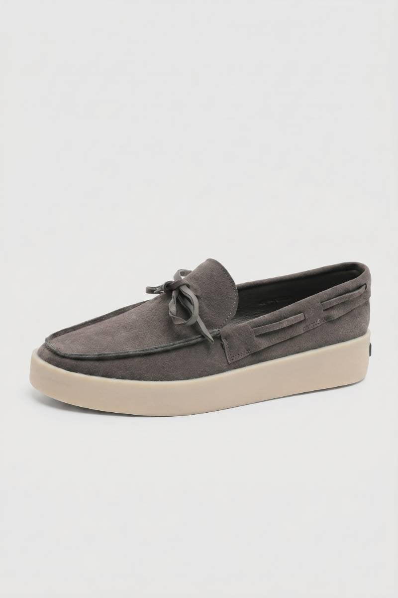Boat Shoes Men - Platform Sole Up Moccasin Style | Casual — Grey