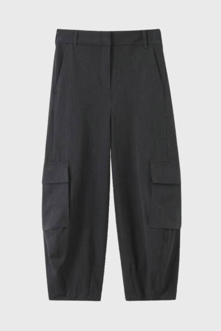 Cargo Trousers Women - High Waisted Utility | Multi Pocket — Charcoal