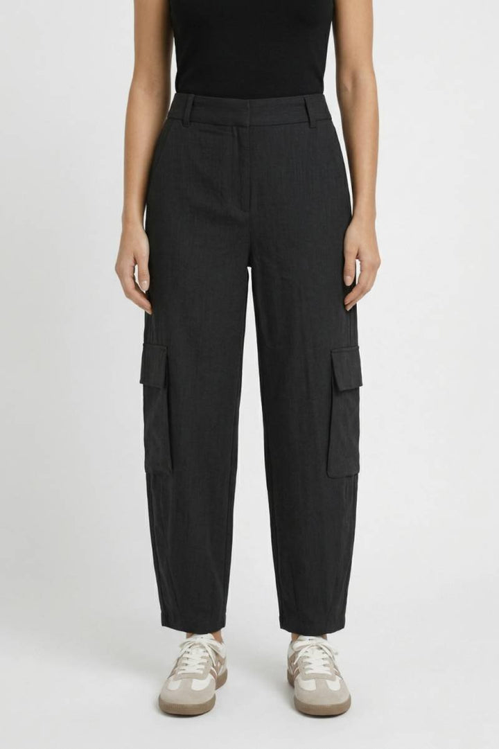 Cargo Trousers Women - High Waisted Utility | Multi Pocket — Charcoal