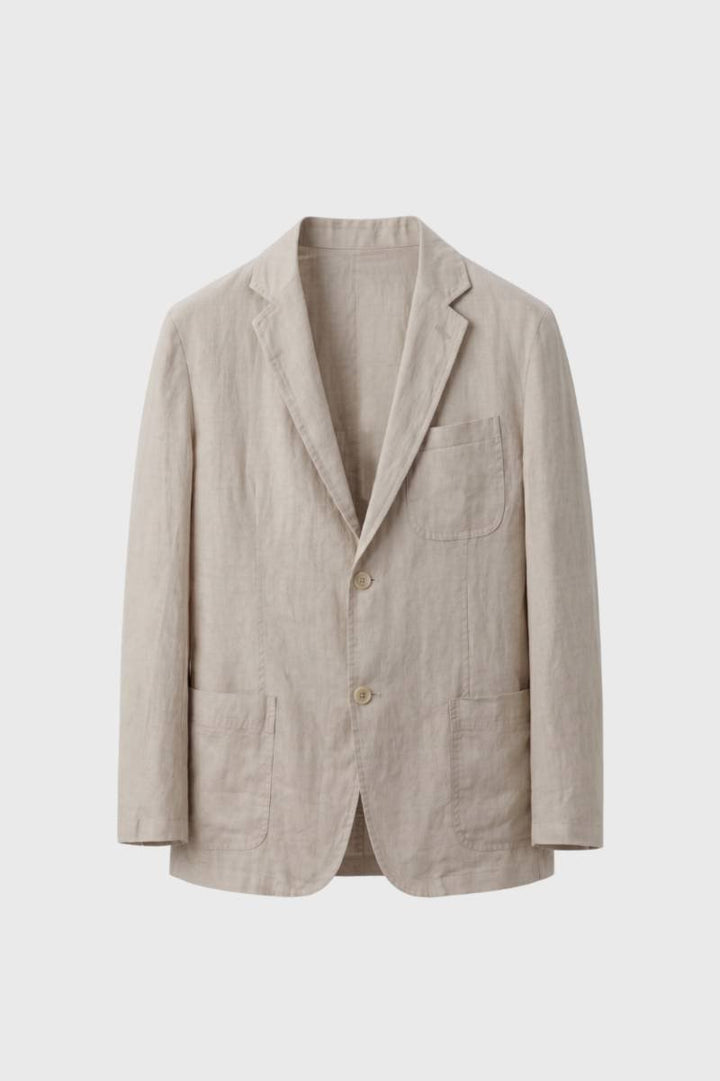 Casual Blazer Men - Relaxed Fit Two Button | Unstructured — Beige