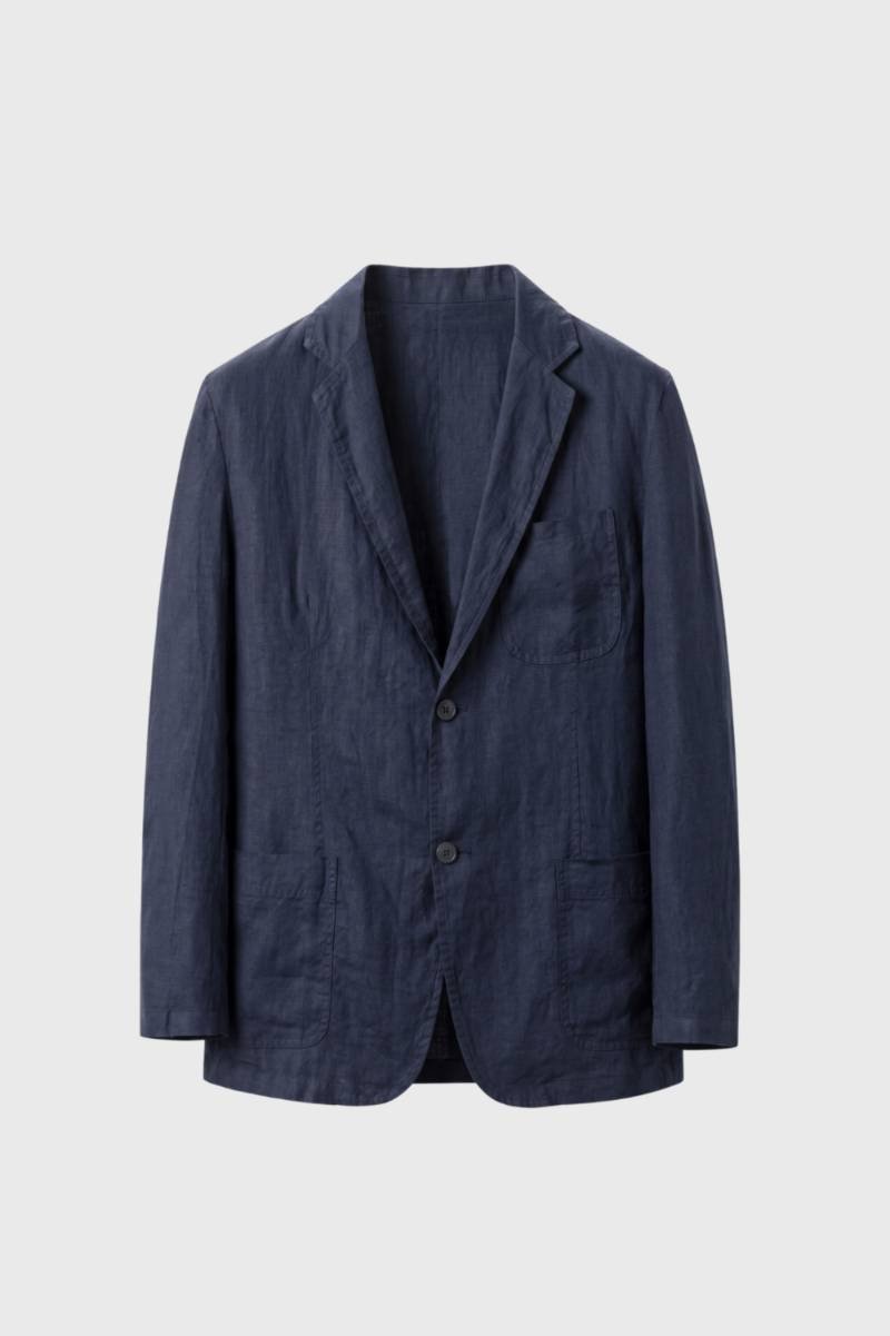Casual Blazer Men - Relaxed Fit Two Button | Unstructured — Navy