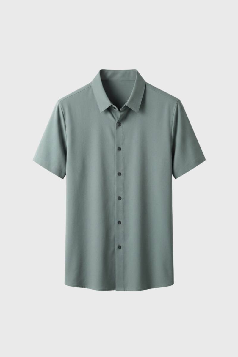 Casual Shirt Men - Short Sleeve Button Down | Classic — Sage