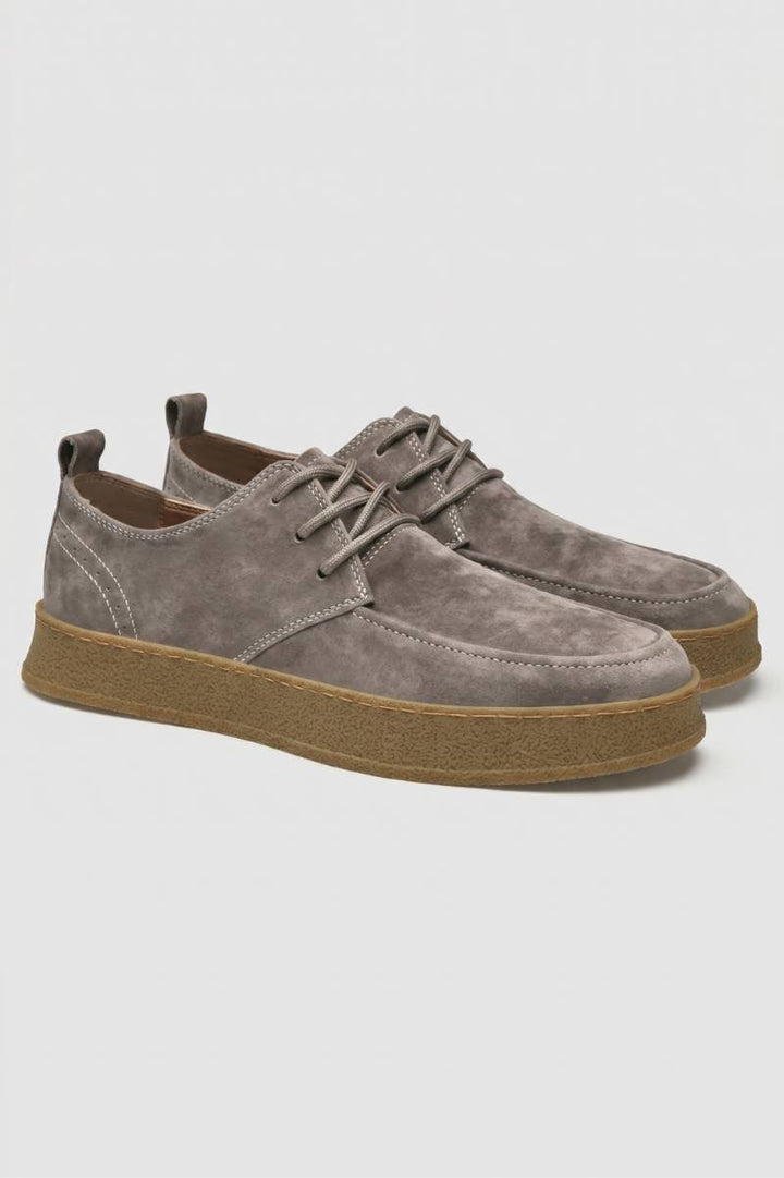 Casual Shoes Men - Platform Sole Up with Crepe Base | Urban — Taupe