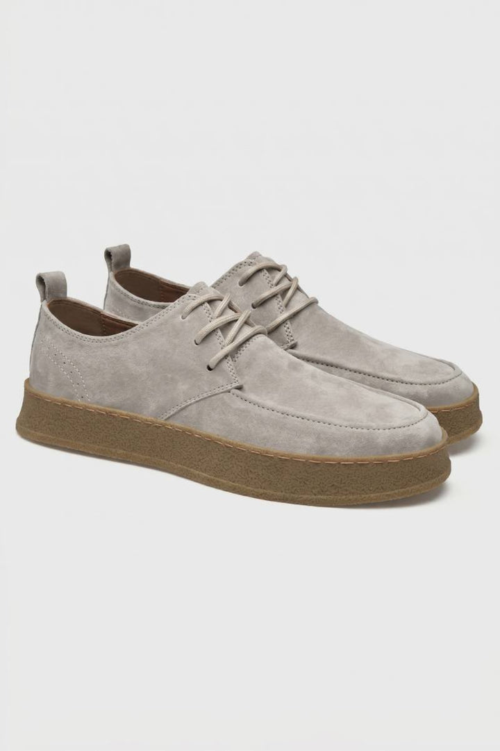 Casual Shoes Men - Platform Sole Up with Crepe Base | Urban — Light Grey